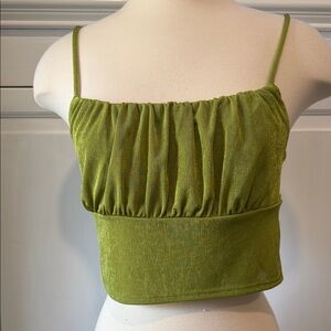 Altar'd State Lime Green Ruched Camisole